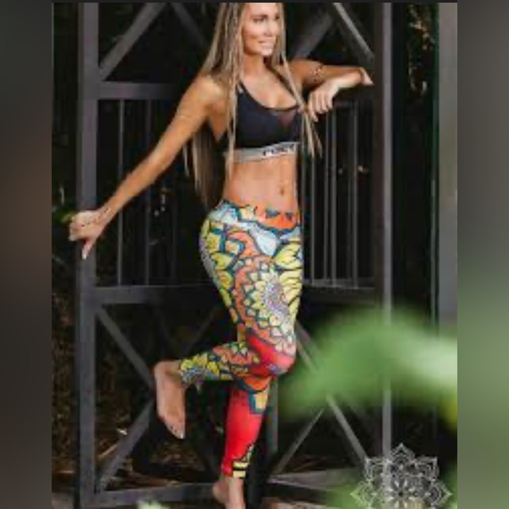 EUC Fiber Colombian Leggings High Waist, Butt Lifting, Workout ( one size)